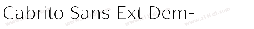 Cabrito Sans Ext Dem字体转换